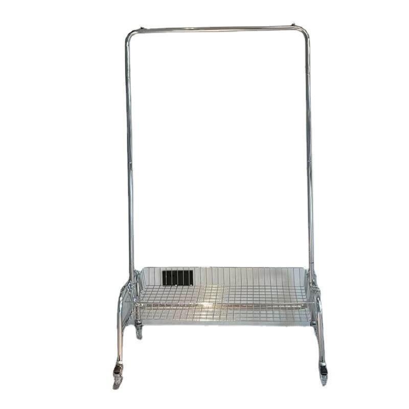 落地挂衣架移动多功能收纳架子服装店展示架卧室带篮置物架